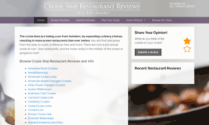 Cruiseshiprestaurantreviews.com thumbnail
