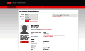 Cs.fakenamegenerator.com thumbnail