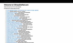 Csharpdotnet.com thumbnail