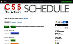 Cssdevconf2013.sched.org thumbnail