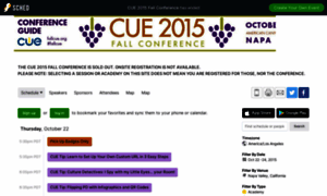 Cue2015fallconference.sched.org thumbnail