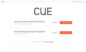 Cueartfoundation.submittable.com thumbnail