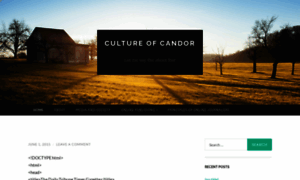 Cultureofcandor.wordpress.com thumbnail