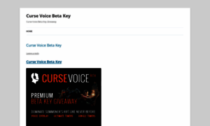 Cursevoicebetakeysfree.wordpress.com thumbnail