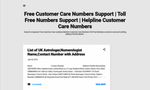 Customercare-tollfree-numbers.blogspot.in thumbnail