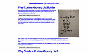 Customgrocerychecklist.com thumbnail