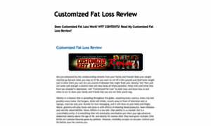 Customized-fat-loss-reviewed.blogspot.com thumbnail