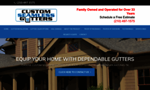 Customseamlessgutterssatx.com thumbnail