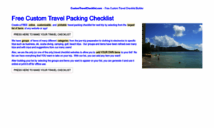 Customtravelchecklist.com thumbnail