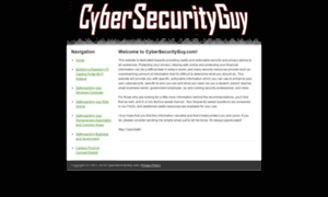 Cybersecurityguy.com thumbnail