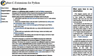 Cython.org thumbnail