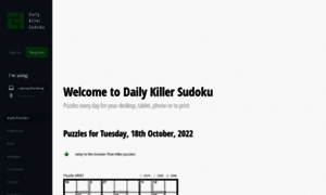 Dailykillersudoku.com thumbnail