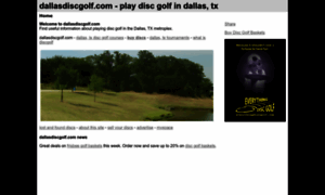 Dallasdiscgolf.com thumbnail