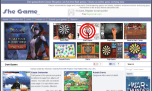 Dart-games.shegame.com thumbnail