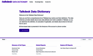 Data-dictionary.talkdesk.com thumbnail
