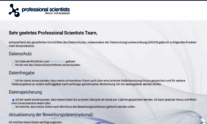 Datenschutzfreigabe-professional-scientists.de thumbnail