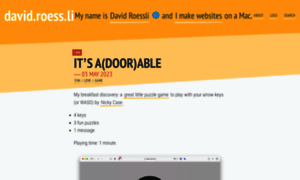 Davidroessli.com thumbnail