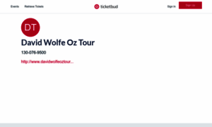 Davidwolfeoztour.ticketbud.com thumbnail