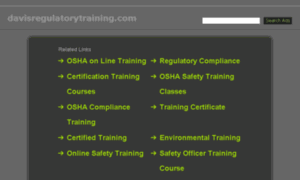 Davisregulatorytraining.com thumbnail