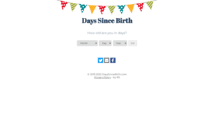 Dayssincebirth.com thumbnail