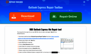 Dbxrepairtoolbox.com thumbnail