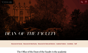 Deanofthefaculty.vassar.edu thumbnail