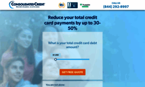 Debtfree.consolidatedcredit.org thumbnail