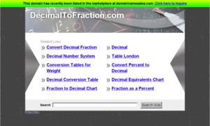 Decimaltofraction.com thumbnail