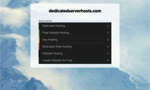 Dedicatedserverhosts.com thumbnail