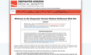 Deepwaterhorizonmedicalsettlement.com thumbnail