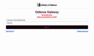 Defencegateway.mod.uk thumbnail