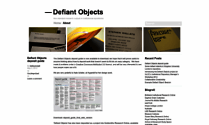 Defiantobjects.wordpress.com thumbnail