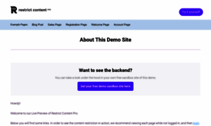 Demo.restrictcontentpro.com thumbnail