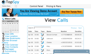 Demo.topspyapp.com thumbnail