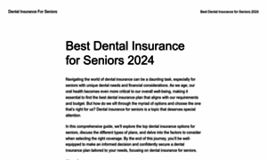 Dentalinsuranceforseniors.org thumbnail