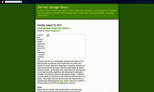 Denvergaragedoors.blogspot.com thumbnail