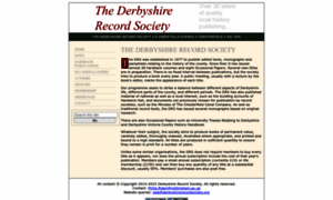 Derbyshirerecordsociety.org thumbnail