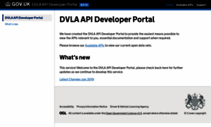 Developer-portal.driver-vehicle-licensing.api.gov.uk thumbnail