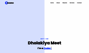 Dholakiyameet.github.io thumbnail