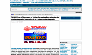 Dhsekerala.classresult.in thumbnail