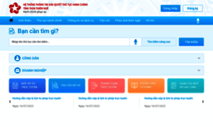 Dichvucong.thuathienhue.gov.vn: Trang chủ Cổng dịch vụ công tỉnh Thừa ...