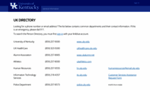 Directory.uky.edu thumbnail