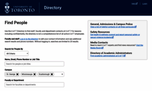 Directory.utoronto.ca thumbnail