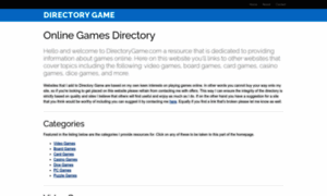 Directorygame.com thumbnail