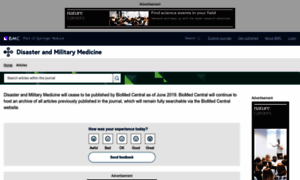 Disastermilitarymedicine.biomedcentral.com thumbnail