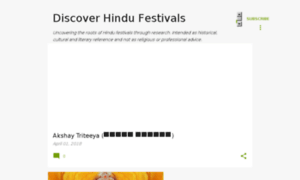 Discoverhindufestivals.blogspot.com thumbnail