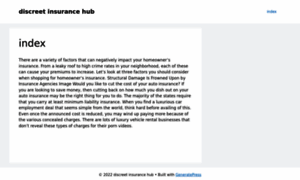 Discreetinsurancehub.com thumbnail