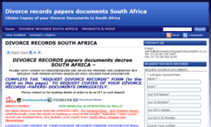 Divorcerecordspapersdocuments.co.za thumbnail