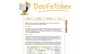 Docfetcher.sourceforge.net thumbnail