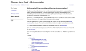 Docs.ethereum-alarm-clock.com thumbnail